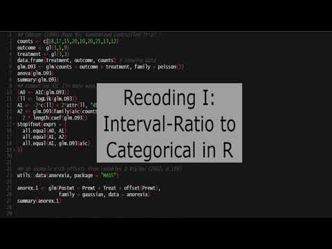 Recoding in R I: From Interval or Ratio to Categorical