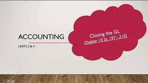 VCE Accounting - Unit 3 - Closing General Ledger Accounts & Determining Profit