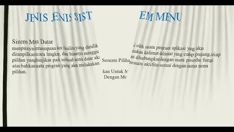 Interaksi Manusia dan Komputer | IMK | MENU [Guntur Putro / Dosen Ifan Rizqa] UDINUS