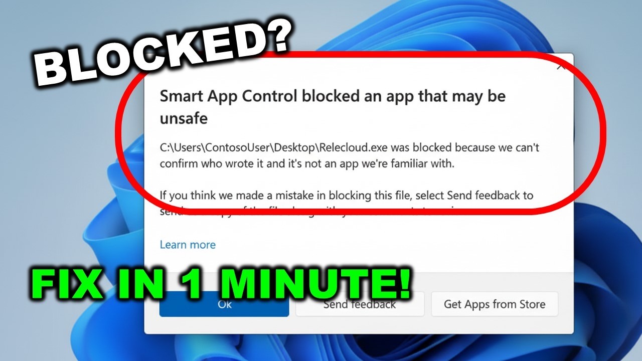 Smart App Control Error How to Fix Smart App Control Has Blocked This App (Windows 11) - YouTube