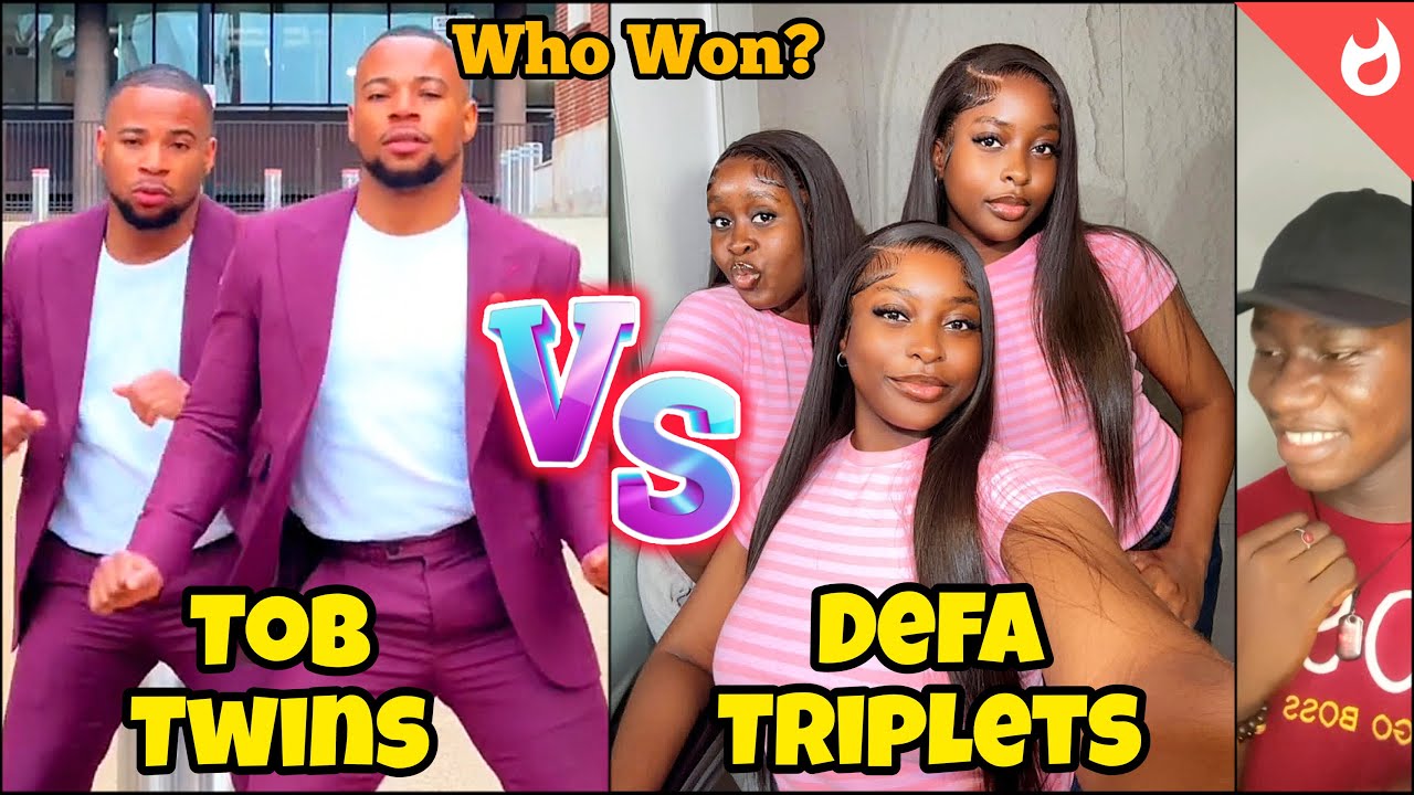 Танцевальный челлендж TikTok 🔥~ Близняшки Тоб против тройняшек Дефа || Кто победил?