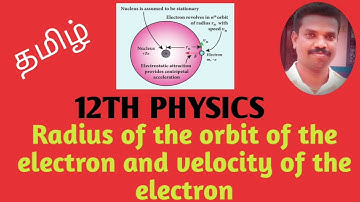 12th physics |unit -9|Radius of the orbit of the electron and velocity of the election