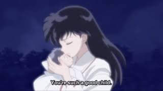 kagome and inuyasha says goodbye to moroha