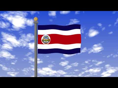 コスタリカの国旗 背景の空には雲が流れています Youtube コスタリカの国旗 背景の空には雲が流れています Youtube