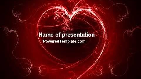 Abstract Heart PowerPoint Template by PoweredTemplate.com