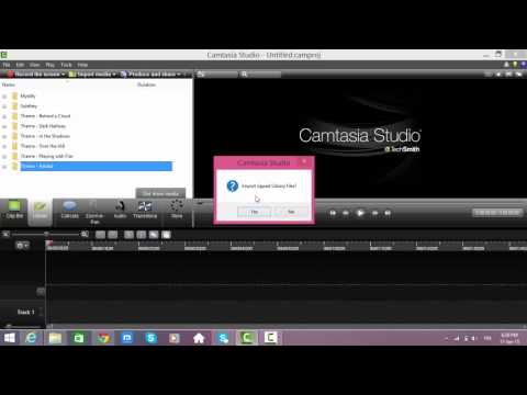 الدرس السابع كيفية تحميل مشهد الي برنامج Camtasia Studio 