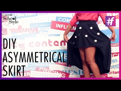 How To Make DIY Asymmetrical Skirt | #fame School Of Style