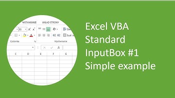 Excel VBA Standard InputBox #1 - Simple example