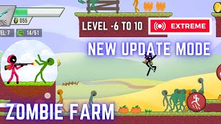 chepter -3 Stickman  zombies shooter apocalypse new update mode in ( zombies farm ) levels 6 to 10, screenshot 2
