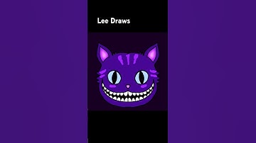Simple easy spooky cute Halloween cat cartoon character smiling and blinking animation in procreate