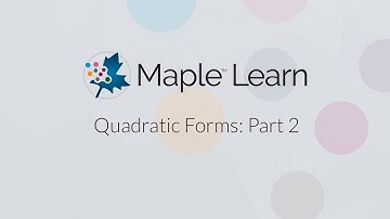 Maple Learn  Quadratic Equations – Part 2