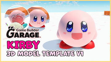 Kirby 3D Model Template V1: Idle, walk, multi-jump, inhale & shoot | Game Builder Garage Showcase