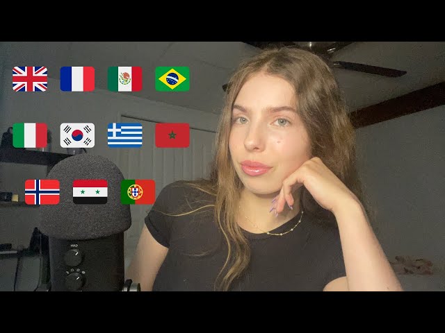 Asmr I love you in different languages (français, español, português, عرب…)
