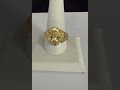 GovDeals: Men's, 24k Gold, Size 12, Lion Head Ring