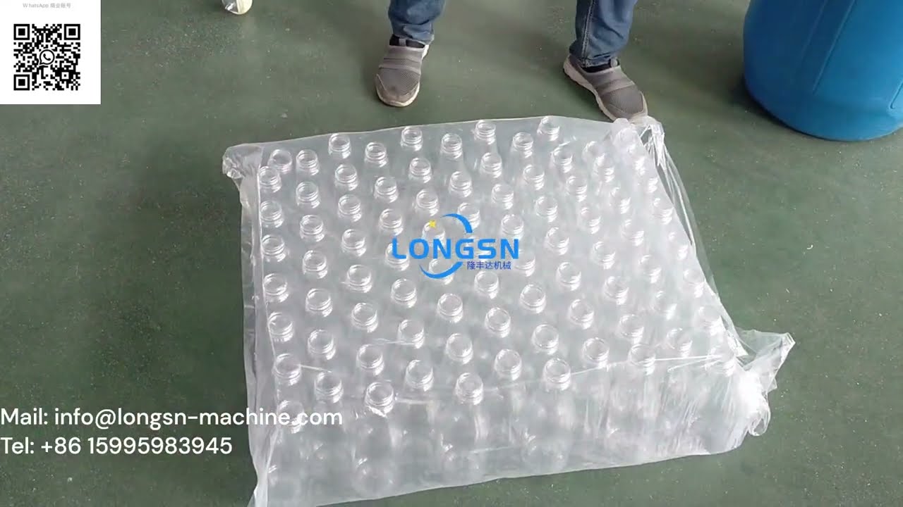 Automatic empty plastic pet bottle bag packing packaging machine