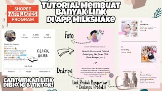 TUTORIAL MEMBUAT BANYAK LINK DI BIO INSTAGRAM & TIKTOK| MEMBUAT LINK DI APP MILKSHAKE AGAR MENARIK