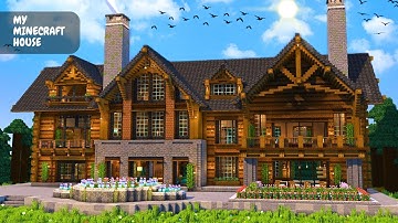 Minecraft: How to Build a Large Spruce Mansion | Tutorial