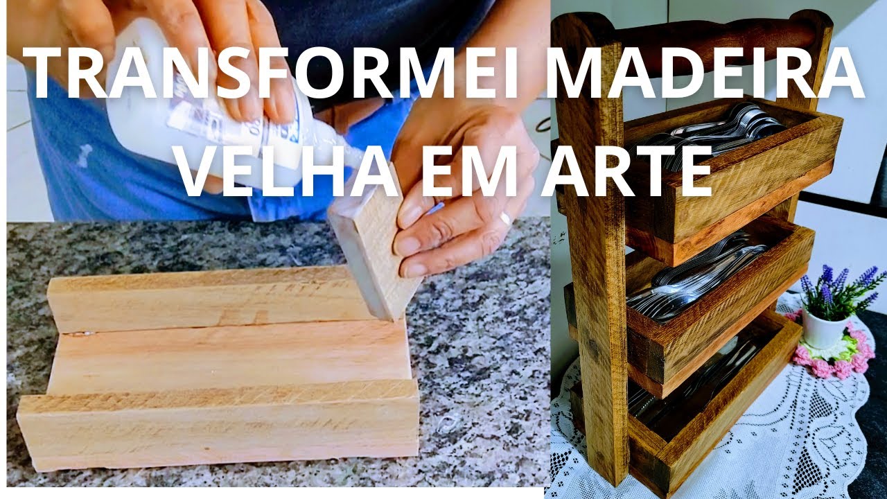 TRANSFORMEI MADEIRA  EM ARTE INCRIVEL PARA DECORAR MINHA COZINHA