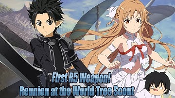 First R5 Weapon! 3000+ MD Scout & Reunion at the World Tree Scout! - Sword Art Online Memory Defrag