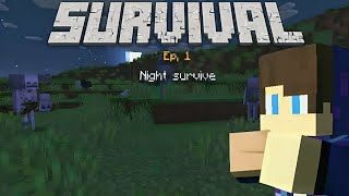 Minecraft SURVIVAL Night Survive [ep: 1]