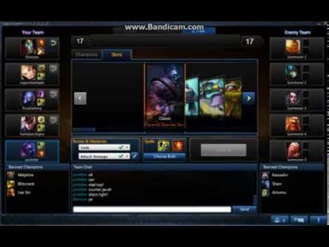 Frosset kupon Stå op i stedet League Of Legends] Ranked Champion Select [Old] - YouTube