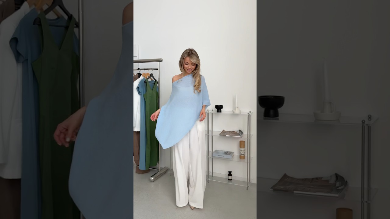 Воздушное пончо привнесет весеннее настроение в повседневный образ. Одно пончо- несколько аутфитов🔥