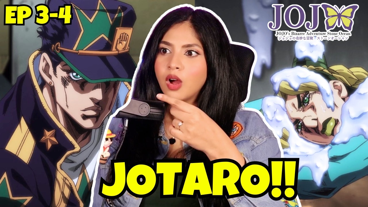 JOTARO IS HERE! | JJBA Stone Ocean Ep 3 and 4 Reaction