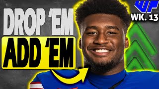 MUST-ADD ROOKIES Will Win Leagues In Week 13 | Fantasy Football Waiver Wire