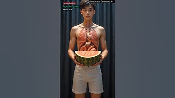 What Happens to Watermelon Inside Your Body | Digestive System Animation | Human Anatomy AI Art