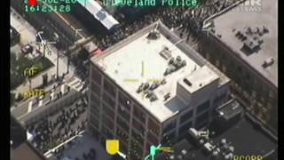 Cleveland police helicopter video of arrests during RNC flag-burning protest, part 5