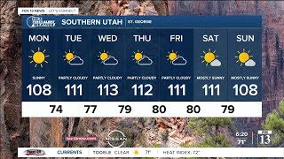 Monday morning weather forecast with Fox 13 meteorologist, Damon Yauney