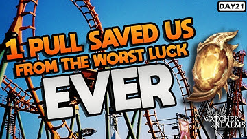 Worst Summons Session EVER Saved By 𝟏 𝐂𝐑𝐀𝐙𝐘 𝐃𝐈𝐕𝐈𝐍𝐄 𝐏𝐔𝐋𝐋! ⁂ DAY 21 F2P ⁂ Watcher of Realms