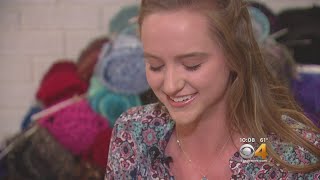 Teen Knits Scarves For Homeless In Memory of Friend Who Died