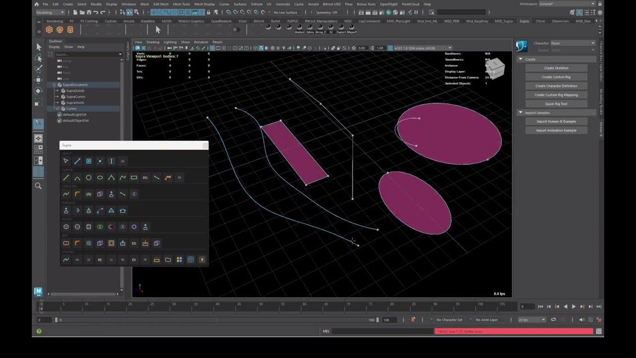 Maya CAD plugin Supra modeler - YouTube