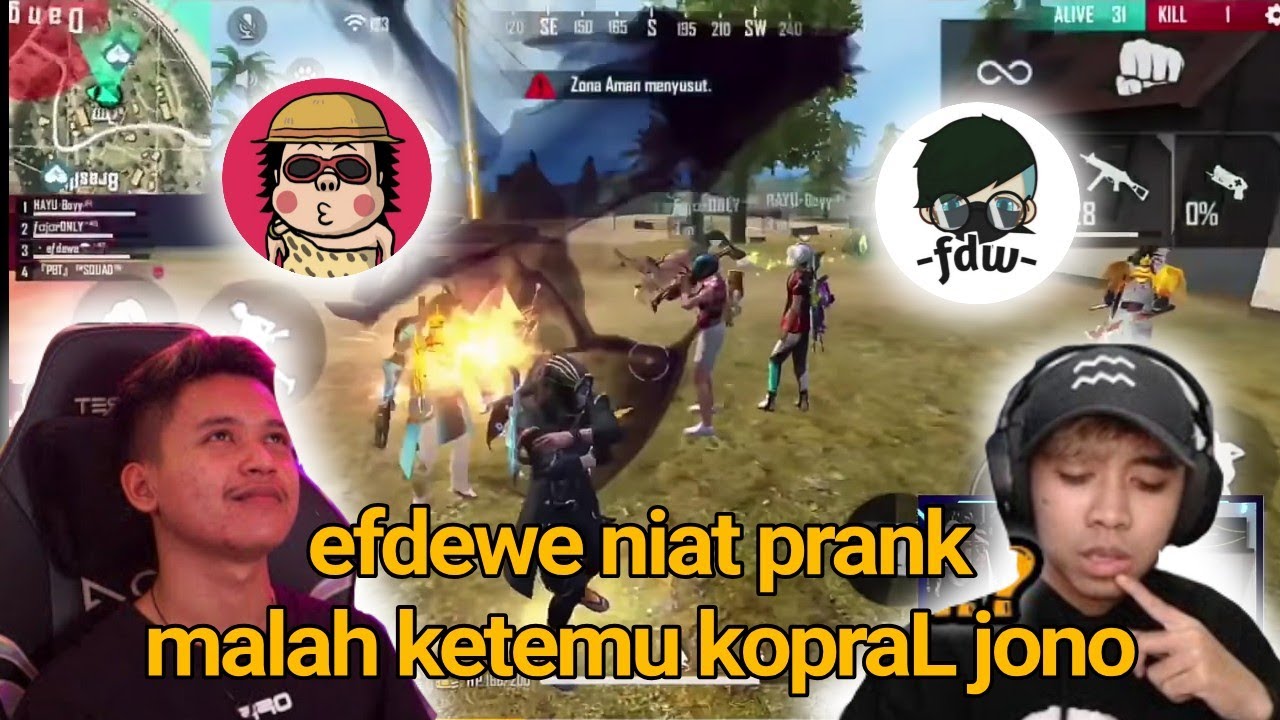 DETIK DETIK EFDEWE KETEMU KOPRAL JONO!! FREE FIRE YouTube