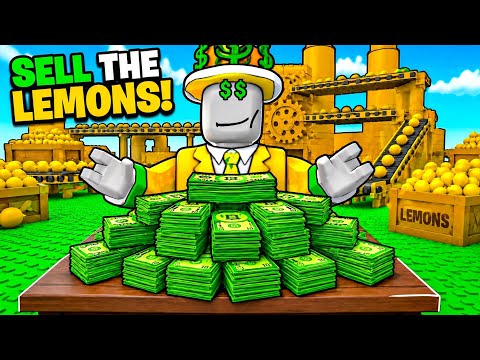 I Accidentally broke the Economy in sell lemons ROBLOX...💀🍋