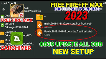 Free fire max How to apply obb file||Free fire magic bullet obb file kese setup kare Zarchiver