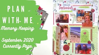 PLAN WITH ME | September 2020 Currently Page | Memory Keeping