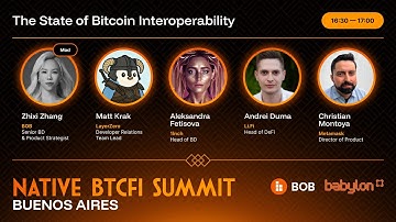 Panel 2: The State of Bitcoin Interoperability with LayerZero, 1inch, Li.fi, MetaMask