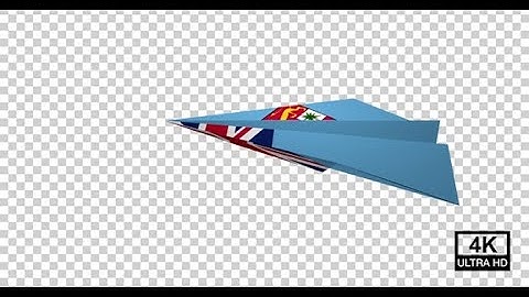 Paper Airplane Of Fiji Flag V2 | Motion Graphics template - Envato elements