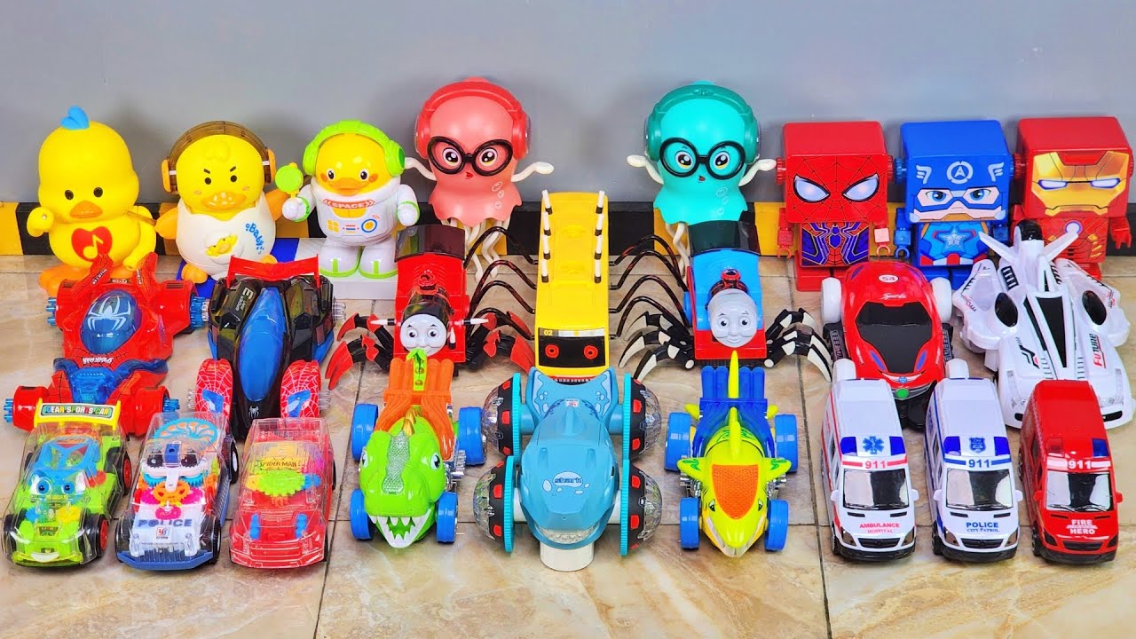 Pasukan Choo Choo Charles Thomas Exe Lightning Mcqueen Bus Tayo Robot Cumi Ubur-ubur Bebek Car Toys.