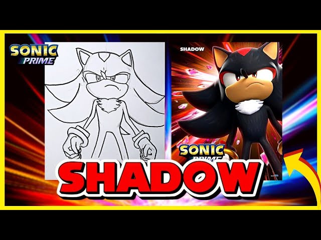 Como DESENHAR o SHADOW do SONIC passo a passo - Como DIBUJAR a SHADOW de  SONIC paso a paso 