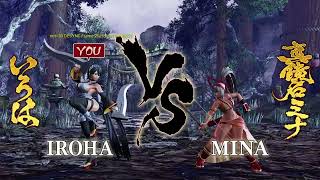 Colby (Mina) vs Duck (Iroha) - Samurai Shodown Rollback Beta 2