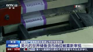[新闻直播间]美国资产管理集团贝莱德公司发布报告称 美元的世界储备货币地位被重新审视 | 新闻来了 News Daily
