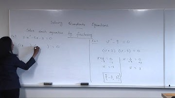 Solving Quadratic Equations (Video 3)