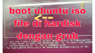 Boot ubuntu iso file from harddisk with grub