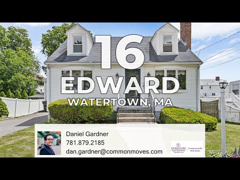 16 Edward Road, Watertown, MA home video tour