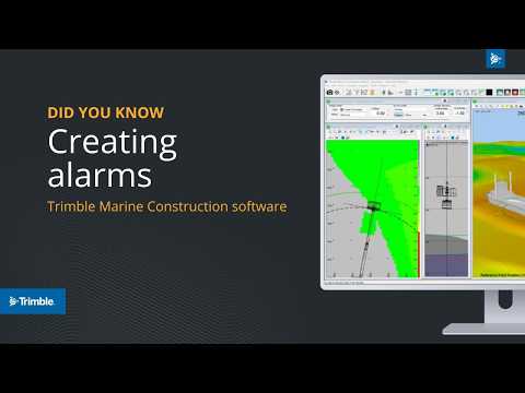 Creating alarms in Trimble Marine Construction software