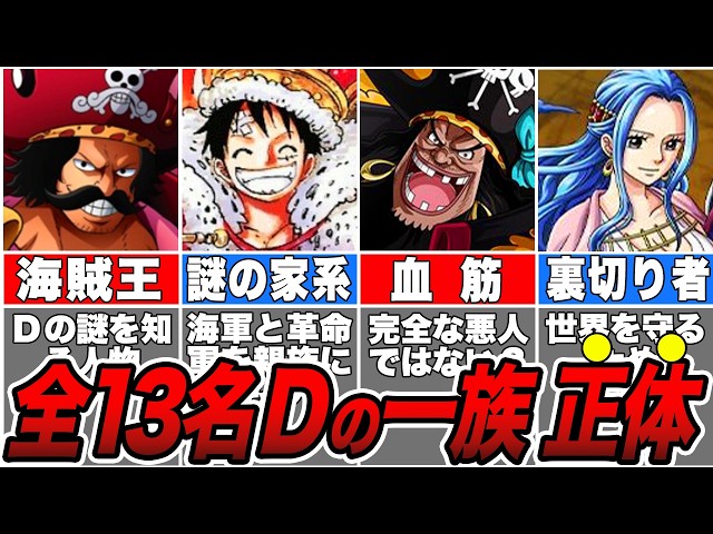 ワンピース】作中一重要な一族『Dの一族』の正体！全13名を徹底解説
