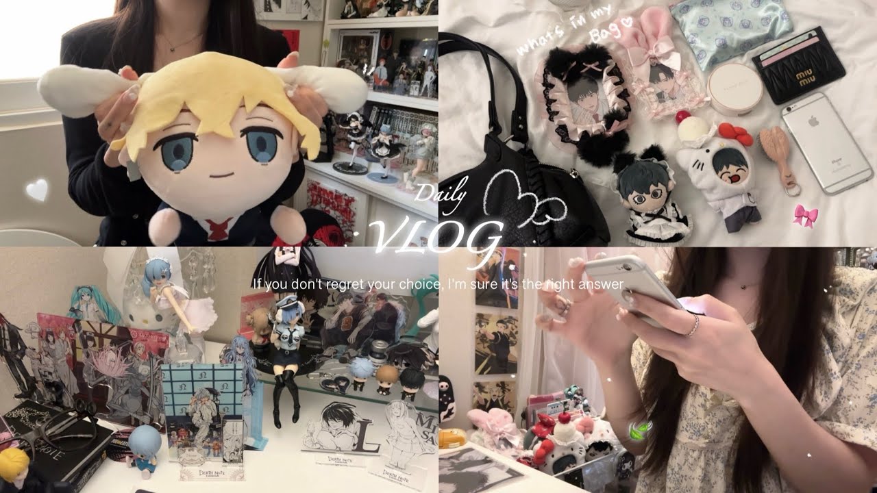 𝑉𝐿𝑂𝐺 ♡。·˚  내 취향이 궁금해? ᕱ⑅ᕱ 미니룸투어 • 오타쿠 브이로그 • 데스노트 디오라마 • 홍대 굿즈샵 • 디그레이맨 • 랜덤깡 • 애즈온 • 왓츠인마이백